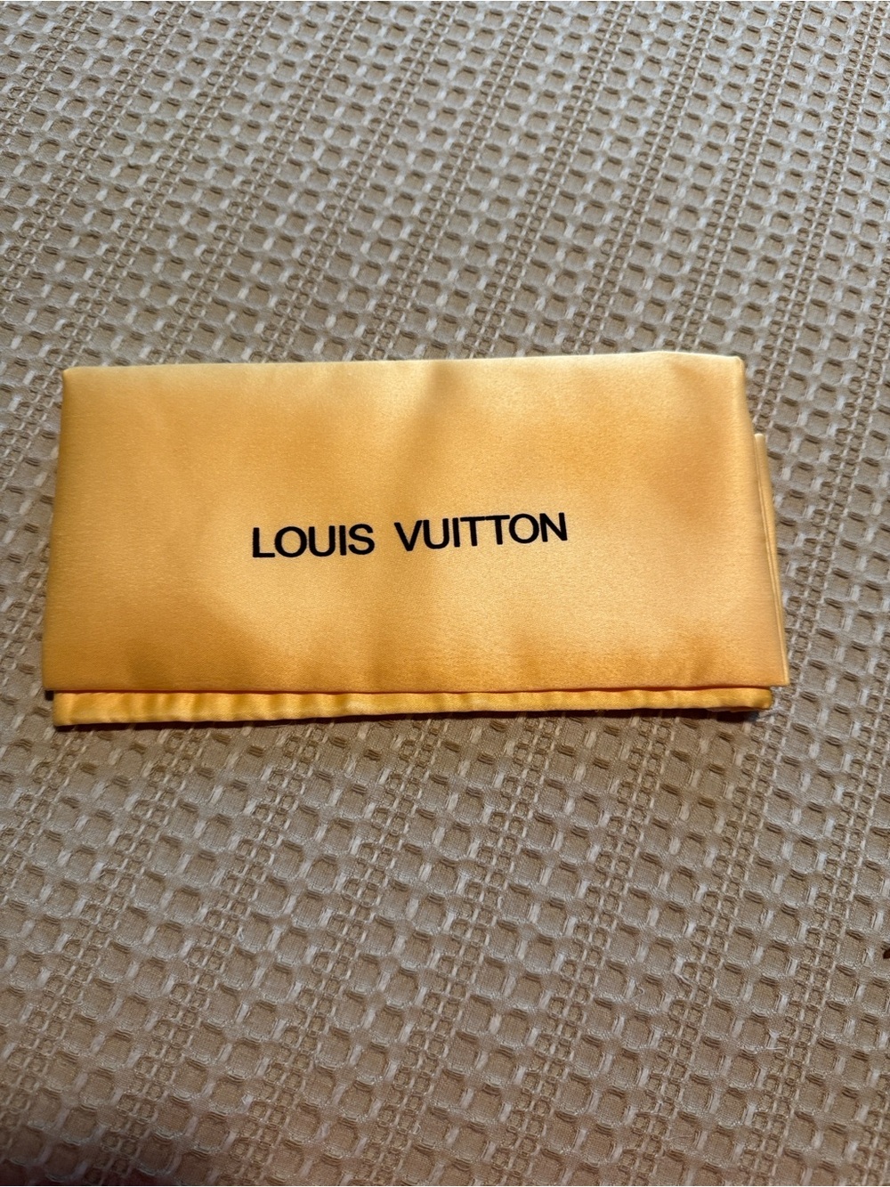 Yellow Satin Louis Vuitton Dust Pouch